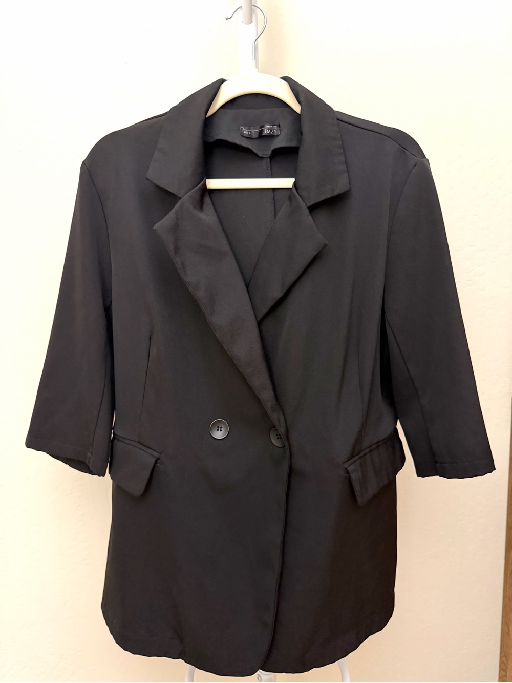 Cider Black Double-Breasted Women's Blazer